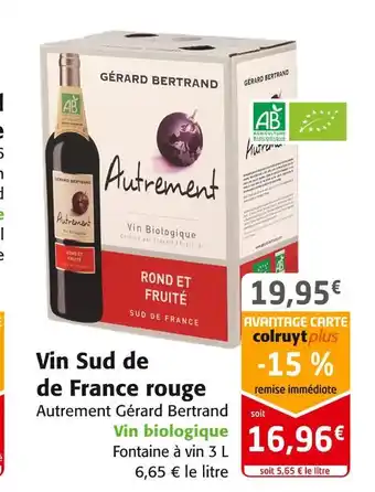 Colruyt Gérard bertrand vin sud de france rouge offre
