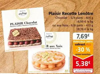Colruyt Lenôtre plaisir recette lenôtre offre