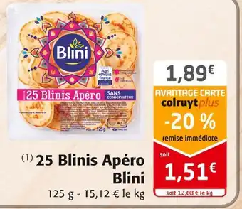 Colruyt Blini 25 blinis apéro offre