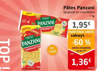 Colruyt Panzani pâtes offre