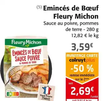 Colruyt Fleury michon emincés de bœuf offre