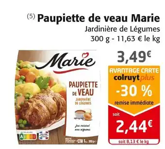 Colruyt Marie paupiette de veau offre