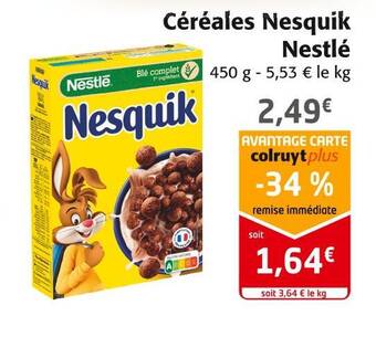 Colruyt Nestlé céréales nesquik offre