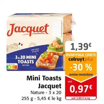 Colruyt Jacquet mini toasts offre