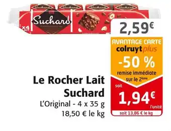 Colruyt Suchard le rocher lait offre