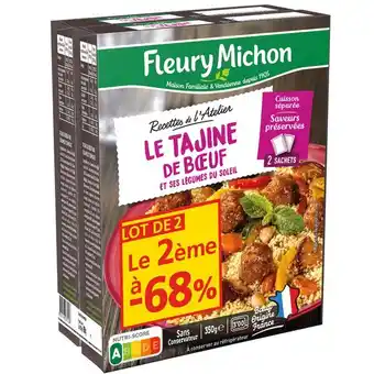Carrefour Market Fleury michon préparation de tajine au bœuf offre
