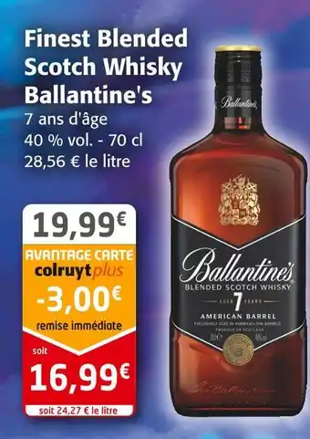 Colruyt Ballantine's finest blended scotch whisky offre