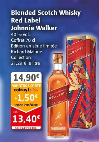 Colruyt Johnnie walker blended scotch whisky red label offre