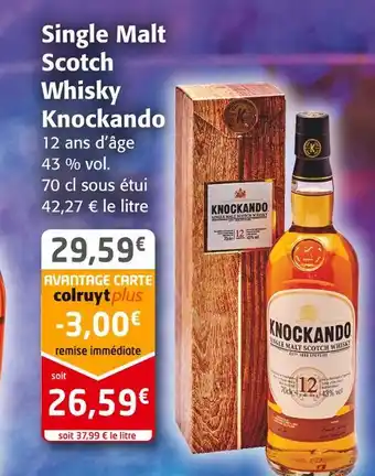 Colruyt Knockando single malt scotch whisky offre