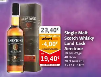 Colruyt Aerstone single malt scotch whisky land cask offre
