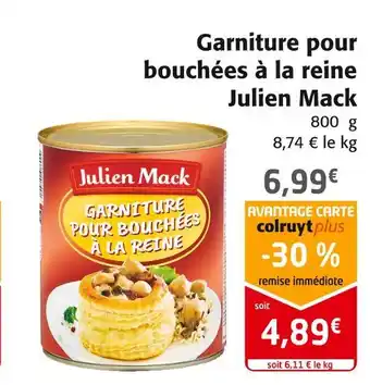 Colruyt Julien mack garniture pour bouchées à la reine offre