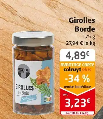 Colruyt Borde girolles offre