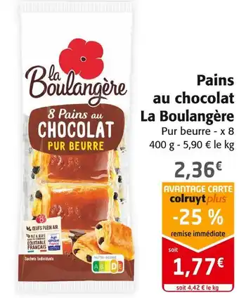 Colruyt La boulangère pains au chocolat offre