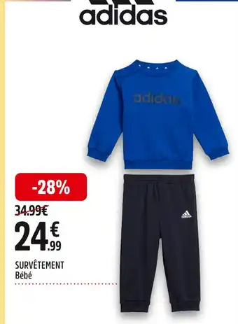 Intersport Adidas survêtement bébé offre