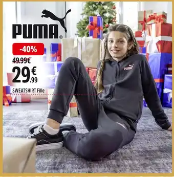 Intersport Puma sweatshirt fille offre