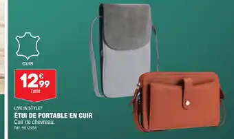 ALDI ÉTUI DE PORTABLE EN CUIR offre