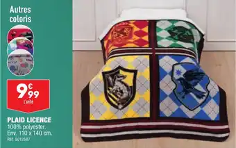 ALDI PLAID LICENCE offre
