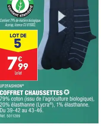 ALDI COFFRET CHAUSSETTES offre