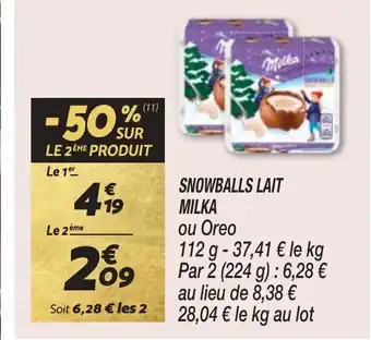 Netto SNOWBALLS LAIT MILKA offre