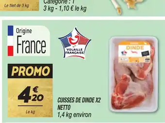 Netto CUISSES DE DINDE X2 NETTO offre