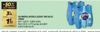 Netto EAU MINÉRALE NATURELLE GAZEUSE FINES BULLES PERRIER offre
