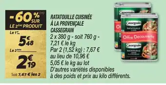 Netto RATATOUILLE CUISINÉE À LA PROVENÇALE CASSEGRAIN offre