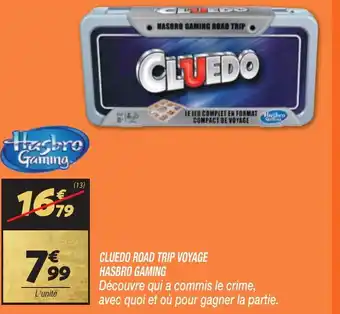 CLUEDO ROAD TRIP VOYAGE HASBRO GAMING