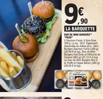 E.Leclerc DUO DE MINI BURGERS PASO offre