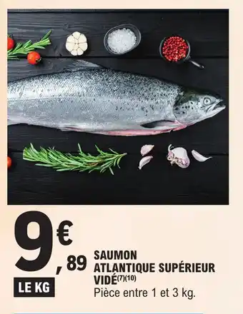 E.Leclerc SAUMON ATLANTIQUE SUPÉRIEUR VIDÉ offre