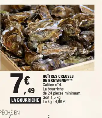 E.Leclerc HUÎTRES CREUSES DE BRETAGNE offre
