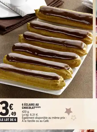 E.Leclerc 6 ÉCLAIRS AU CHOCOLAT offre