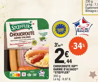 E.Leclerc CHOUCROUTE IGP GARNIE D'ALSACE STOFFLER offre
