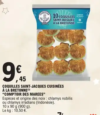 E.Leclerc COQUILLES SAINT-JACQUES CUISINÉES À LA BRETONNE offre