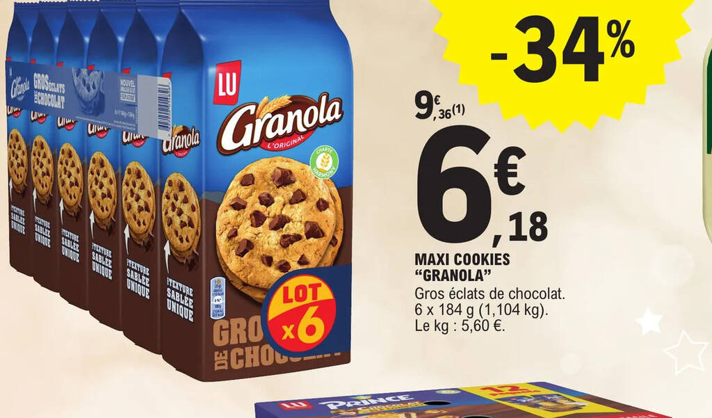 Promo MAXI COOKIES GRANOLA chez E.Leclerc