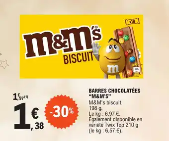 E.Leclerc BARRES CHOCOLATÉES "M&M'S offre