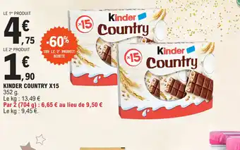 E.Leclerc KINDER COUNTRY X15 offre