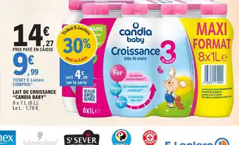 E.Leclerc Lait de croissance candia baby offre