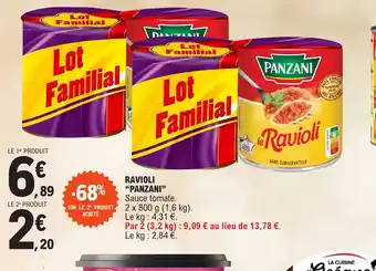 E.Leclerc RAVIOLI "PANZANI" offre