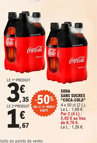 E.Leclerc SODA SANS SUCRES "COCA-COLA offre