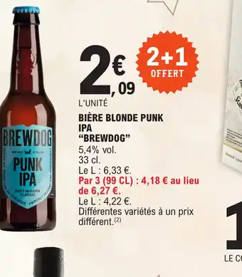 BIÈRE BLONDE PUNK IPA "BREWDOG"