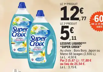 E.Leclerc LESSIVE LIQUIDE(2)(3) "SUPER CROIX" offre