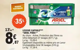 LESSIVE CAPSULE(2)(3) "ARIEL PODS+"