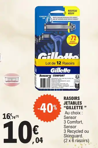 E.Leclerc RASOIRS JETABLES "GILLETTE " offre