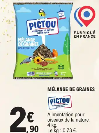 E.Leclerc MÉLANGE DE GRAINES PICTOU offre