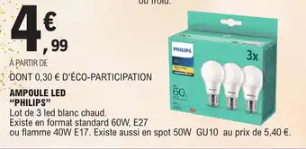 E.Leclerc AMPOULE LED "PHILIPS" offre
