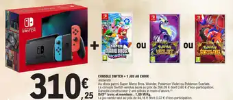 E.Leclerc CONSOLE SWITCH + 1 JEU AU CHOIX Nintendo offre