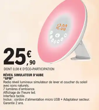 E.Leclerc RÉVEIL SIMULATEUR D'AUBE "APM" offre