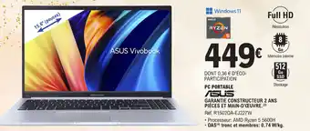 E.Leclerc PC PORTABLE offre