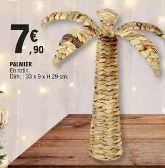 E.Leclerc PALMIER En rotin. Dim.: 33 x 9 x H 29 cm. offre