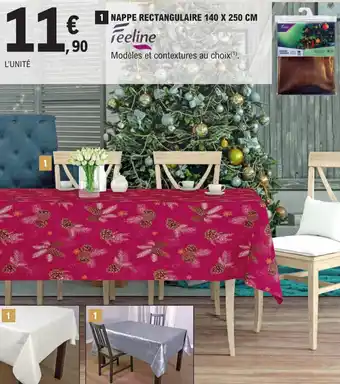 E.Leclerc NAPPE RECTANGULAIRE 140 X 250 CM offre